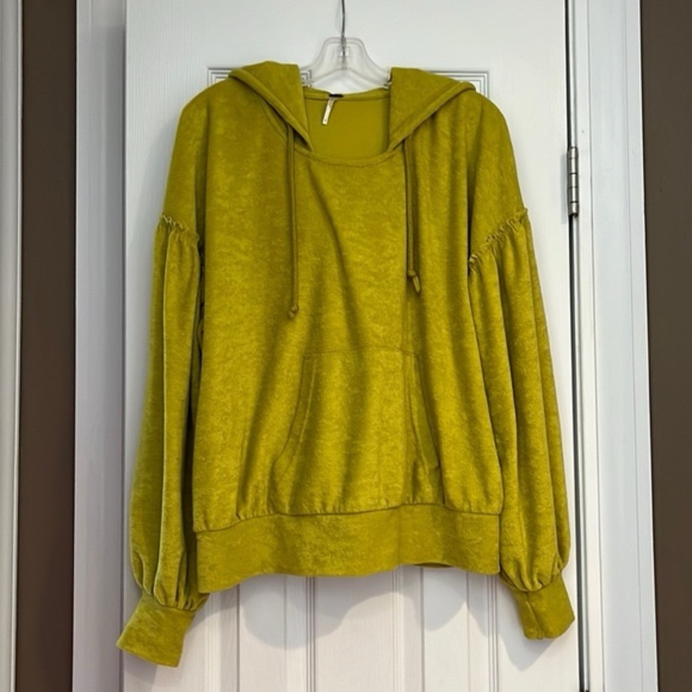 Free People Chartreuse Hoodie